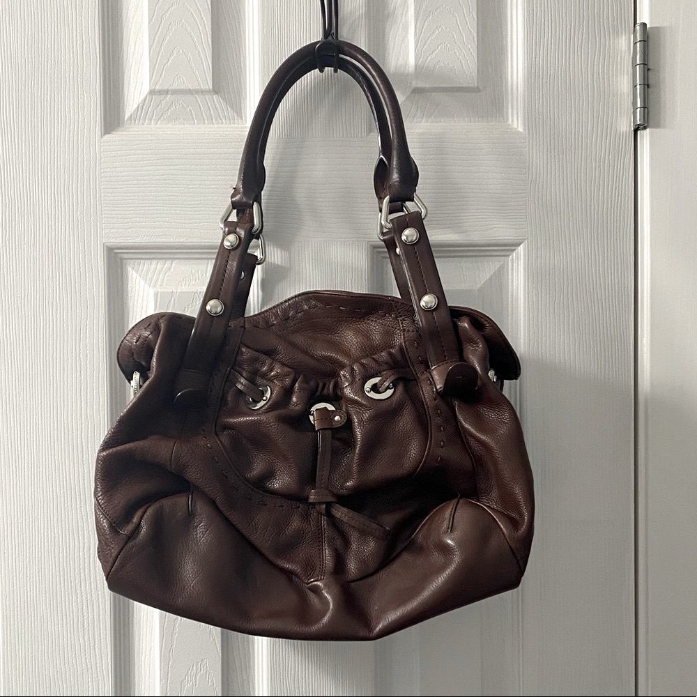 B. MakowskyStunning Artisan Purse Hand Brown Leather Hobo Bag